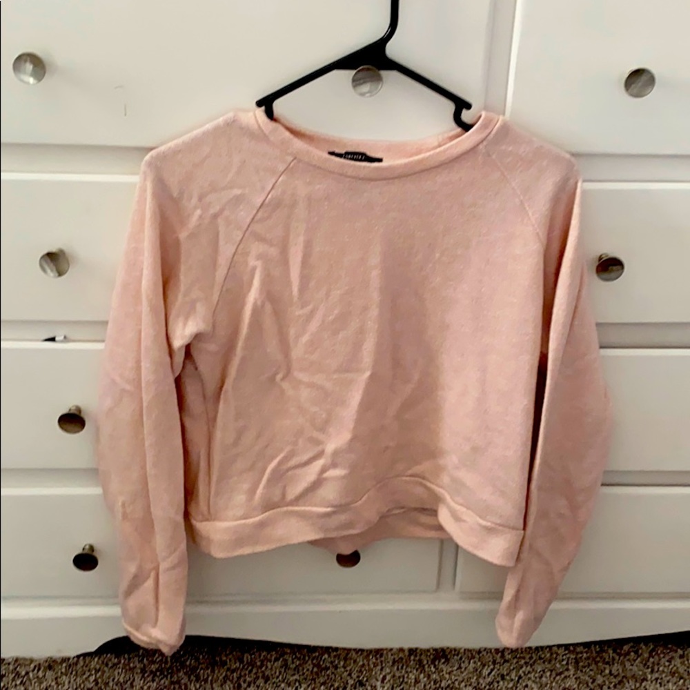pink cropped long sleeve